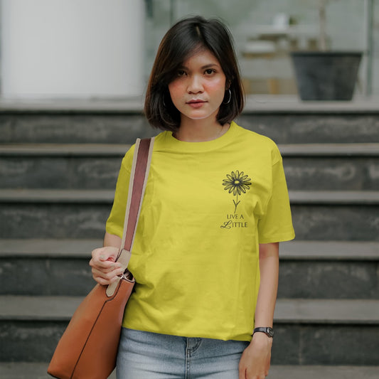 Women’s Cotton Round neck T shirt with Minimalist print