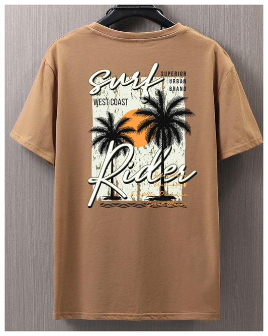 Sunset Surf Rider Graphic Printed Oversized T shirt