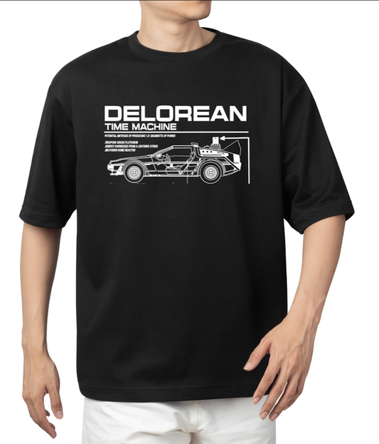 DeLorean Time Machine Schematic Tee