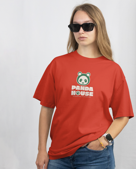Panda House Eco Graphic Printed Oversized T shirt