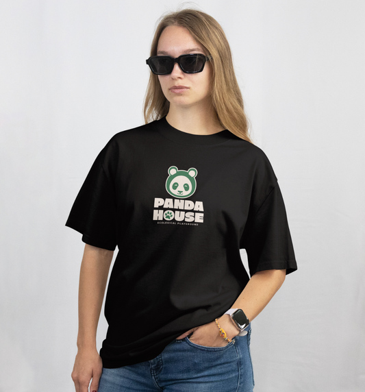 Panda House Eco Graphic Printed Oversized T shirt