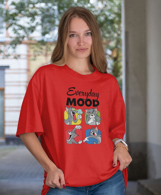 Everyday Mood Oversized Graphic Printed T shirt