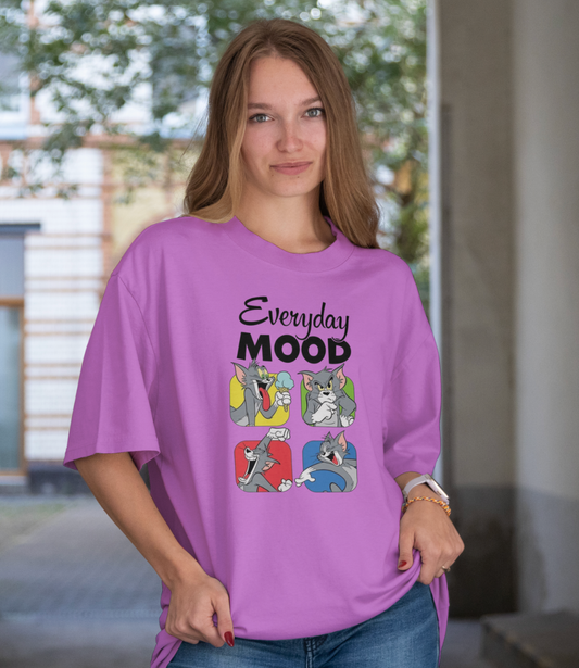 Everyday Mood Oversized Graphic Printed T shirt