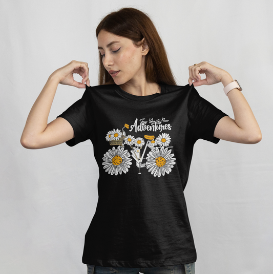 Cute flower graphic printed T shirt