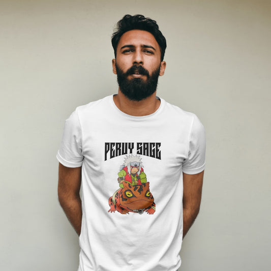 Anime Printed Round neck cotton T shirt