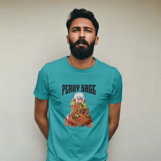 Anime Printed Round neck cotton T shirt