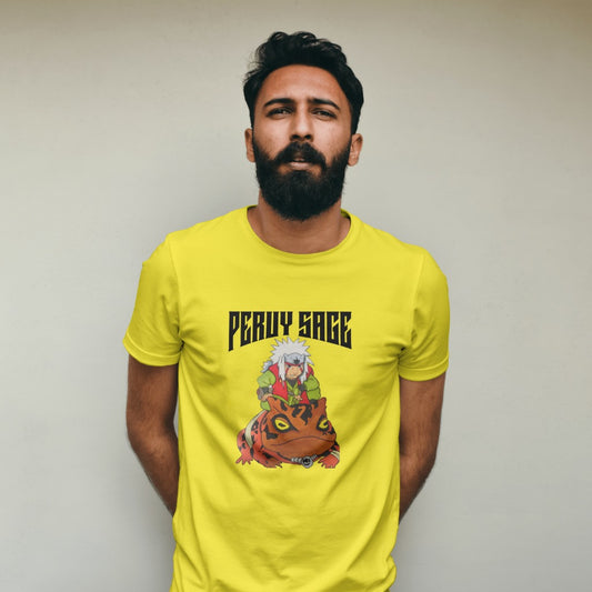 Anime Printed Round neck cotton T shirt