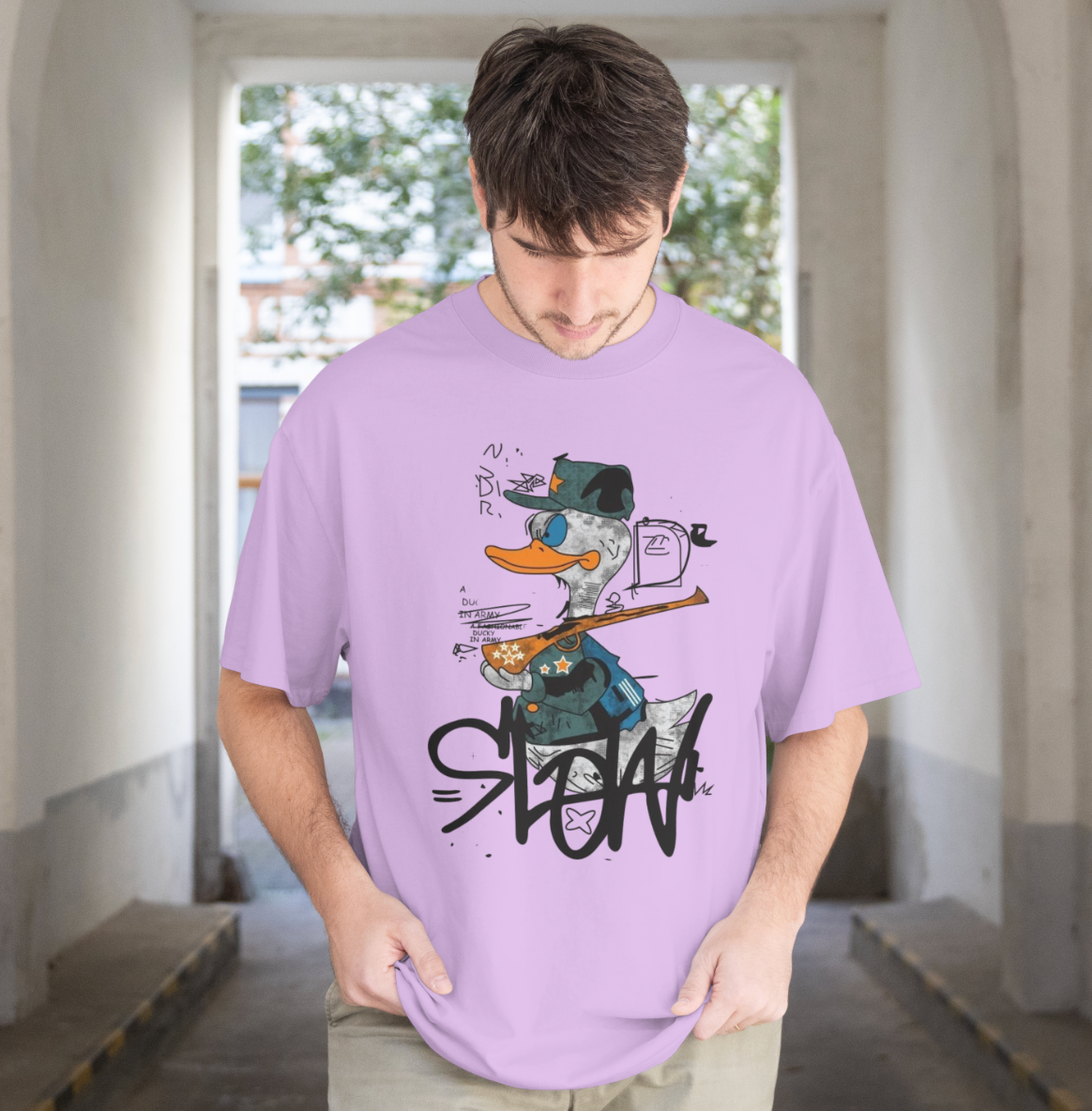 Donald Duck Graphic Printed Oversized T shirt