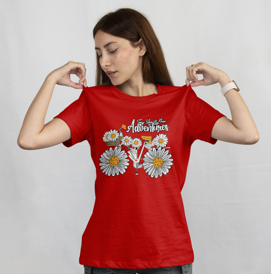 Cute flower graphic printed T shirt