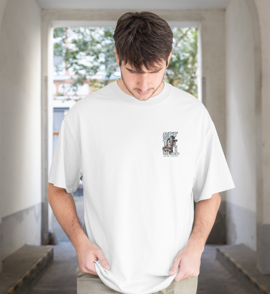 Off The Wall Red Graphic Printed Oversize T shirt